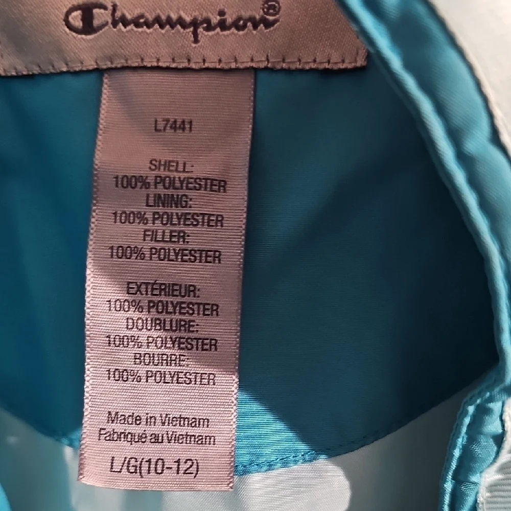 Champion Girls Blue Kids Jacket Size Large 10/12